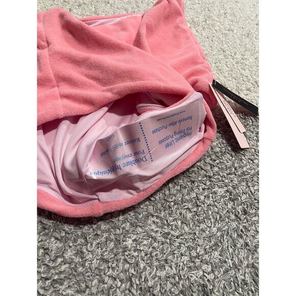 NWT Victorias Secret 2 Pc Bikini 34D/M Essential Triangle Boyshort Bottom Pink - Picture 12 of 16